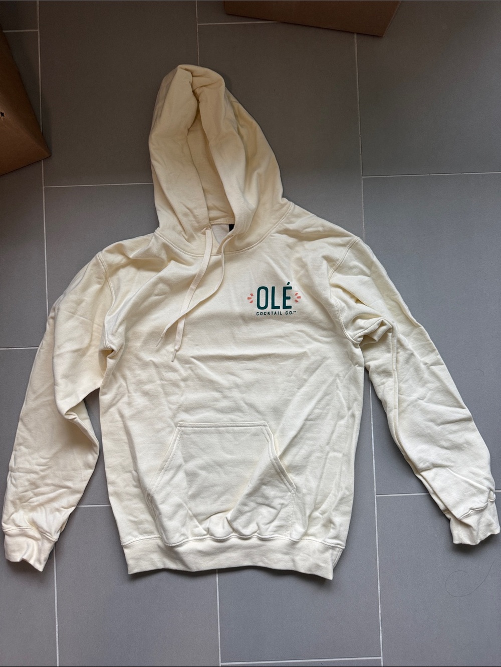 New Cream Hoodie Sweatshirt unisex xtra large XL